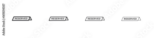 Reserved icon concept outline symbol design.