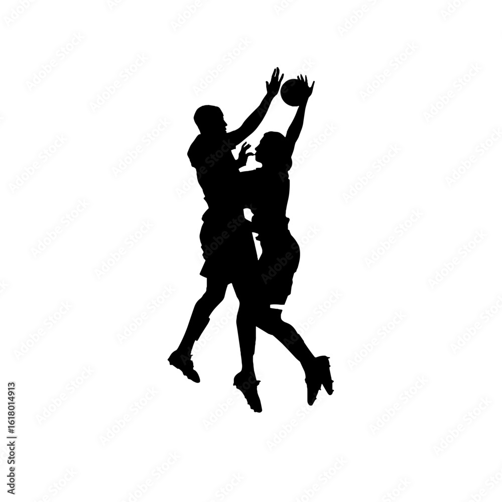 Obraz premium Basketball player in action silhouette.