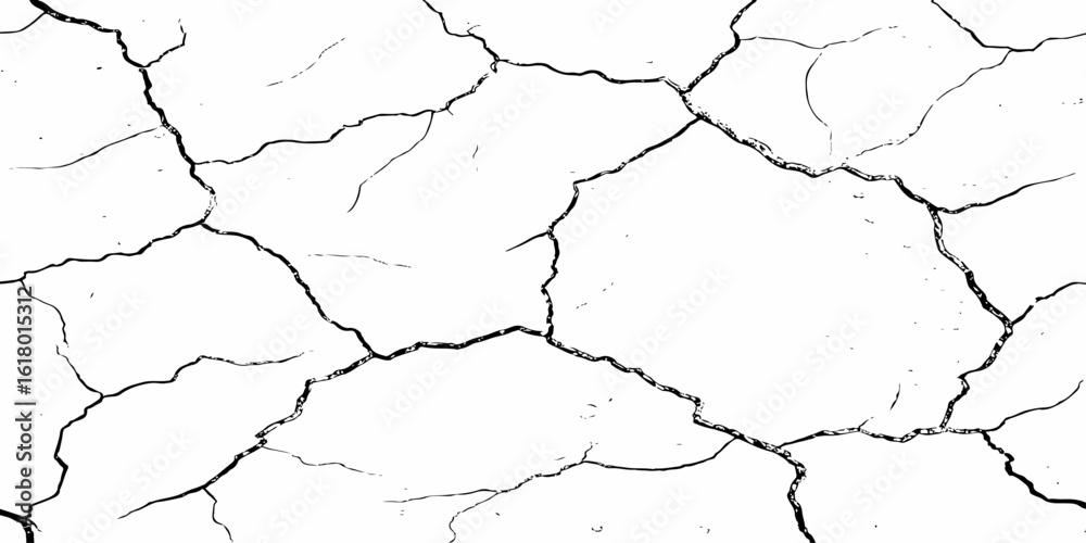 Obraz premium Black and white texture of cracked and abstract grunge texture effect old concrete faded wall dry surface patterns background