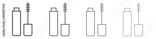 Mascara icon concept outline symbol design.