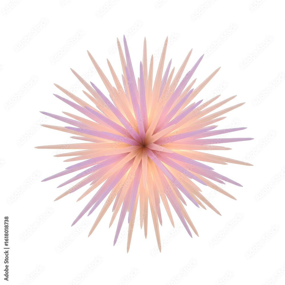Obraz premium Abstract starburst design in soft pastel colors radiating from a central point, ideal for backgrounds