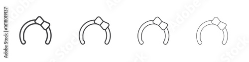 Hair tie icon concept outline symbol design.