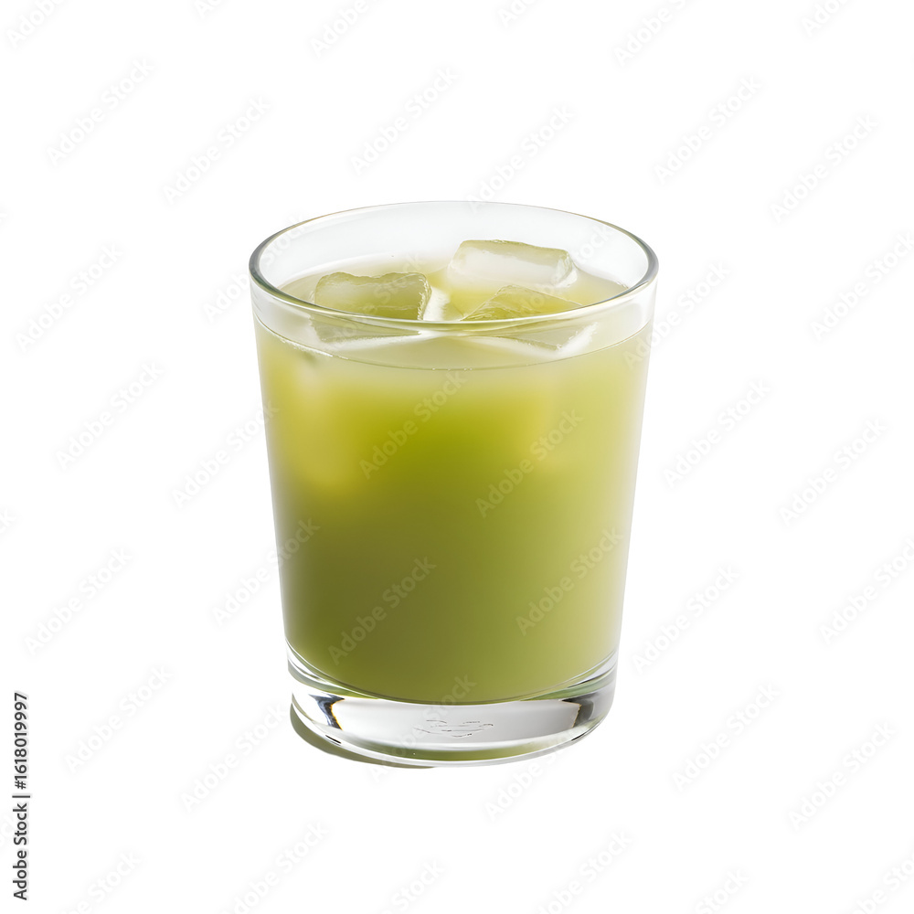 custom made wallpaper toronto digitalRefreshing Green Drink in a Glass with Ice Cubes.