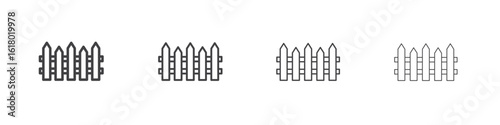 Fence icon concept outline symbol design.