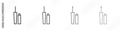 Eyeliner icon concept outline symbol design.