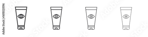 Eye cream icon concept outline symbol design.