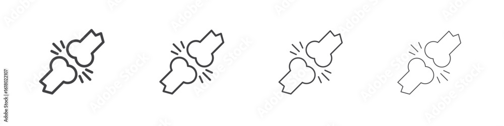 Bones icon concept outline symbol design. Bones icon concept outline symbol design.