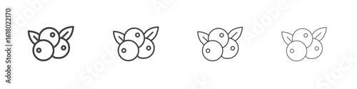 Blueberry icon concept outline symbol design.