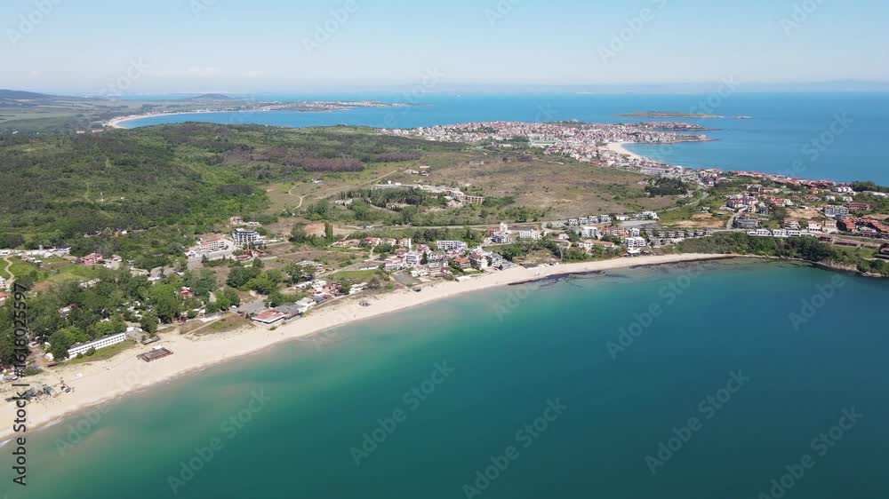 Aerial view of Black Sea coast near Smokinya Beach, Burgas Region, Bulgaria Aerial view of Black Sea coast near Smokinya Beach, Burgas Region, Bulgaria