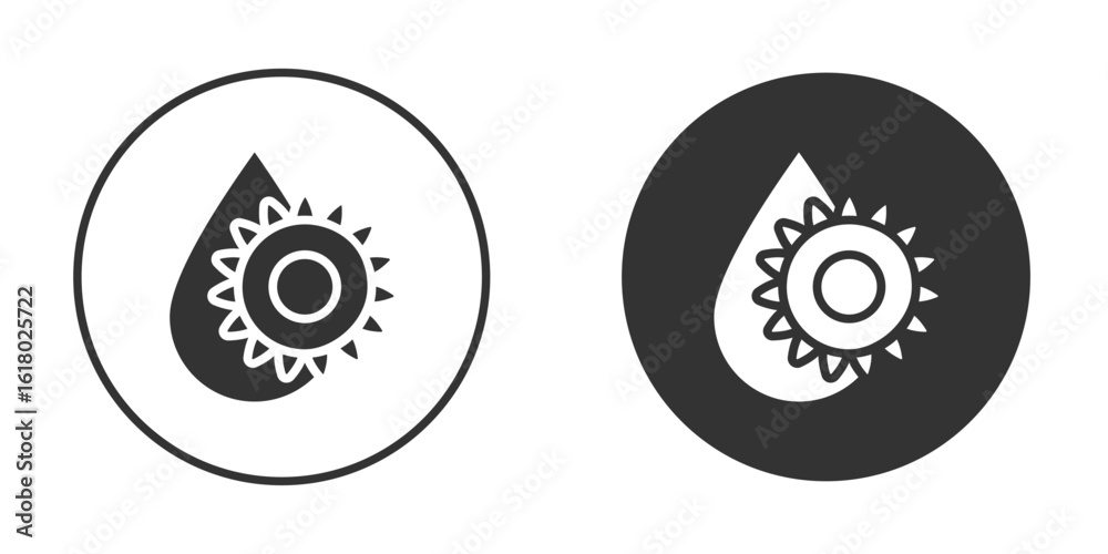 Fototapeta premium Sunflower oil icon silhouette symbol. Vector isolated illustration