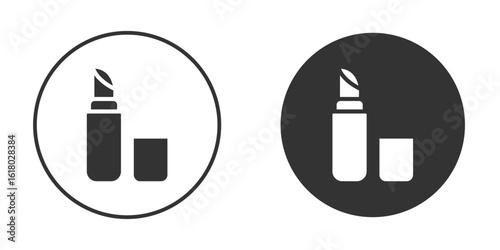 Lipstick icon silhouette symbol. Vector isolated illustration
