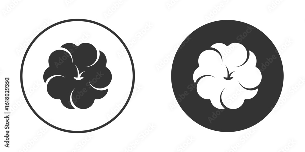 Fototapeta premium Hawaiian flower icon silhouette symbol. Vector isolated illustration