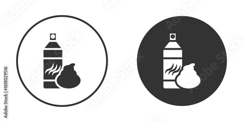 Hair mousse icon silhouette symbol. Vector isolated illustration