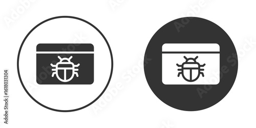 Bug icon silhouette symbol. Vector isolated illustration