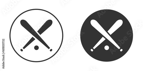 Baseball icon silhouette symbol. Vector isolated illustration