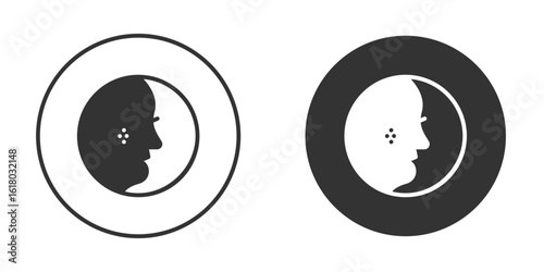 Acne icon silhouette symbol. Vector isolated illustration
