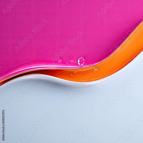 Elegant Abstract Gradient with Fluid Oil Paint Waves