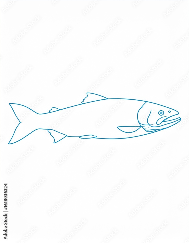 Fototapeta premium vector illustration of an abstract fish