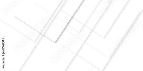 Abstract minimal geometric white and gray light banner pattern. White and grey modern minimalistic pale geometric. Geometric triangular or polygonal line shapes, stylist geometric line background.