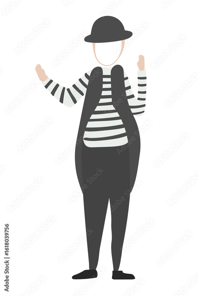Mime artist png clipart, comedian, entertainment job illustration Mime artist png clipart, comedian, entertainment job illustration