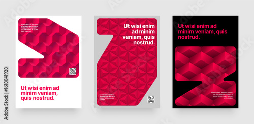 Template with geometric shapes and architectural pattern.. Frame for your message or photo. Layout for flyer, poster or cover.