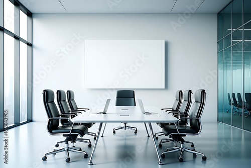 empty conference room with chairs