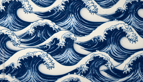 abstract seamless pattern with waves