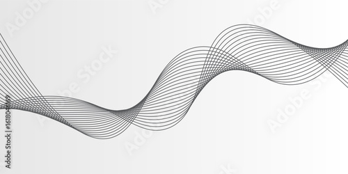 Abstract vector background with black wavy lines. EPS10