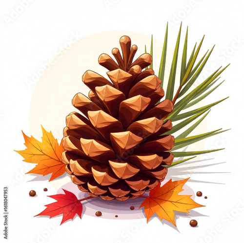 Autumn pine cones