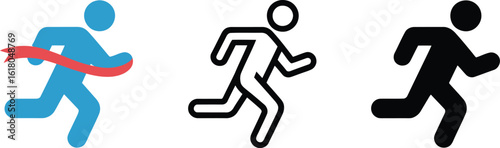 running man icon on white background. sport sign. run symbol. flat style. Pro Vector