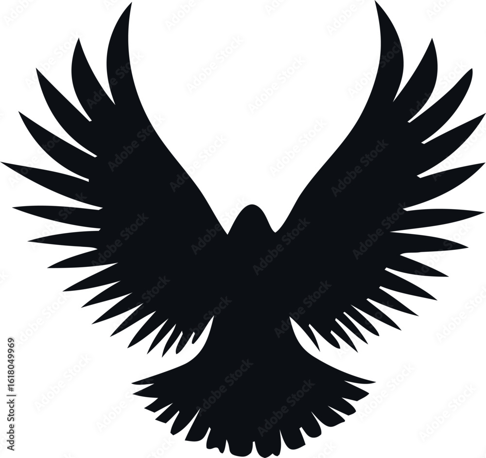 Fototapeta premium black bird silhouettes for design projects