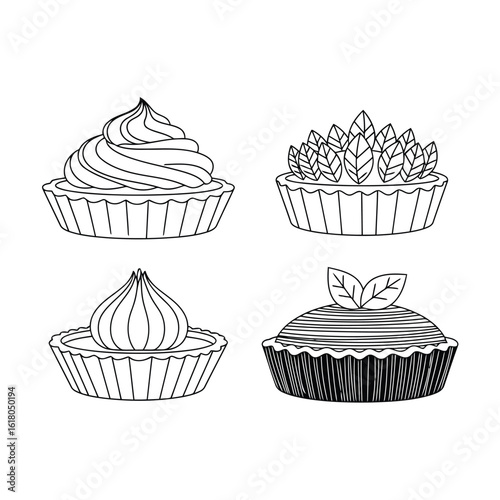 Dessert icons set