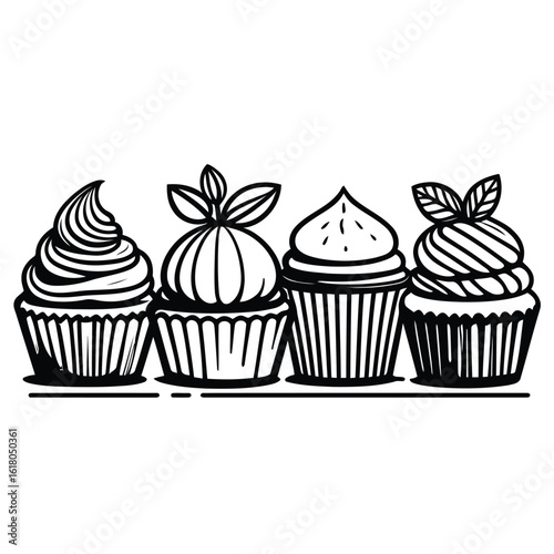 Cupcake icon set