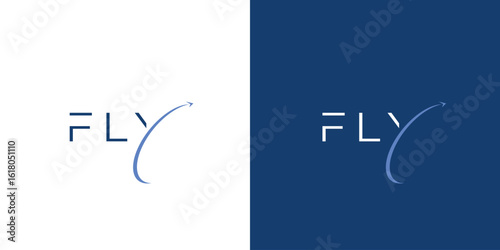 Unique and modern flying logo design