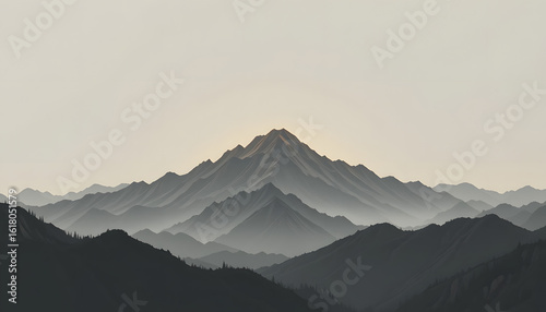 mountain landscape in the morning