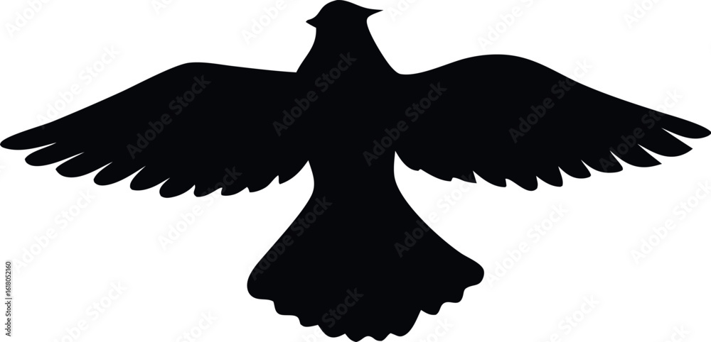 Fototapeta premium black bird silhouettes for design projects