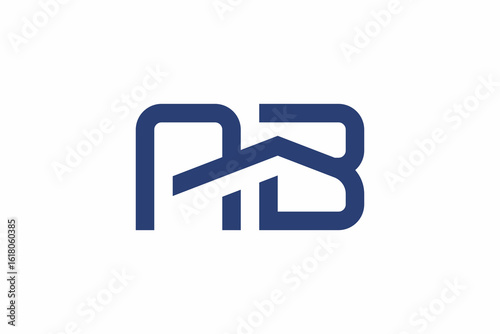 Letter AB Building Logo