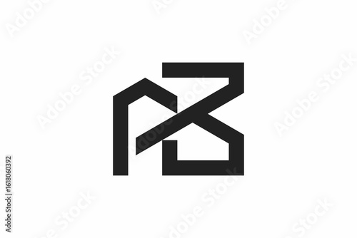 Letter AB Construction Logo