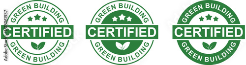 Certified Green Building Emblem – Eco Stamp, Logo, and Environmental Design Label