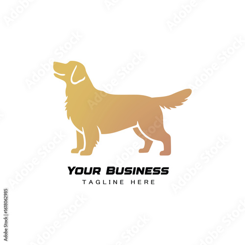 Elegant Standing Dog Logo Design for Pet Shops and Animal Brands