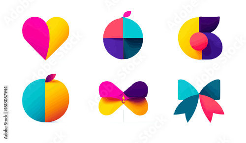 Isolate, vector icons, set of fabulous characters and things, design element, creative style Origami, vector graphics for sites, landings, ads, web design