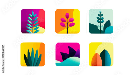 Isolate, vector icons, set of fabulous animals and characters and things, design element, creative style Origami, vector graphics for sites, landings, ads, web design