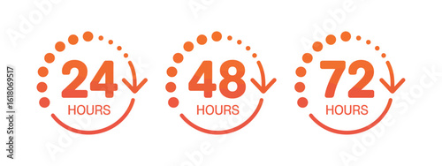 Twenty Four Forty Eight and Seventy Two Hours Delivery Concept for Fast Service Solutions