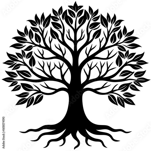 Minimalist Bare Tree Vector  Elegant Line Art for Logos, Tattoos & Modern Wall Decor Trusted High-Quality File