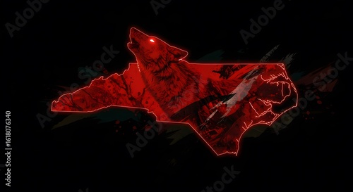 Red Wolf on Aggressive Stylized Map