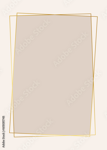 Pink feminine rectangle frame vector