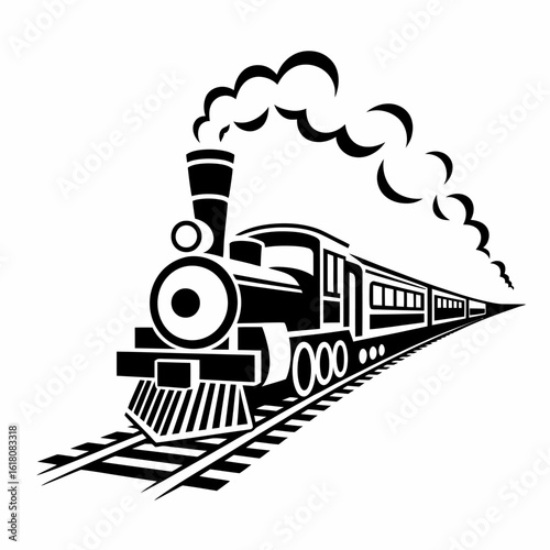 Vintage Steam Train Illustration