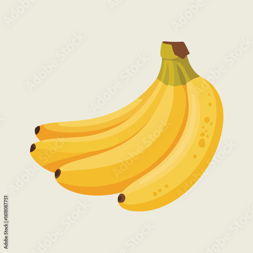 Bunch of ripe yellow bananas on a light background