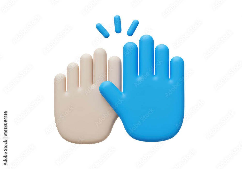Obraz premium Isolated High Five Hands Gesture Collaboration Celebration