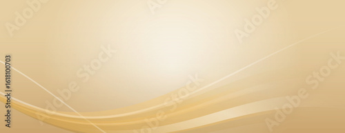 A smooth, gradient background in beige with flowing wave patterns. The beige background adds a soft, elegant texture. Minimal abstract wavy gradient vector background